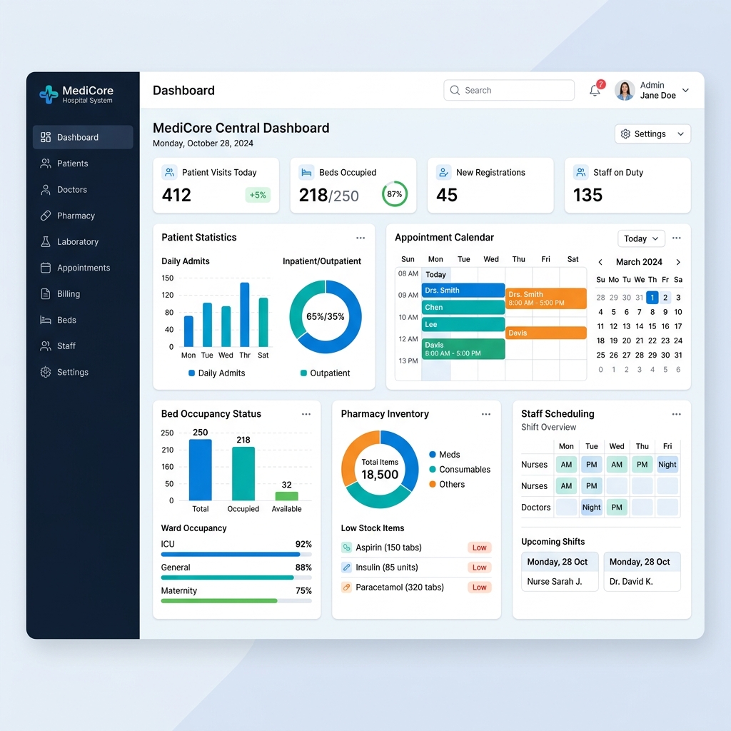 MedCore ERP — Healthcare Management