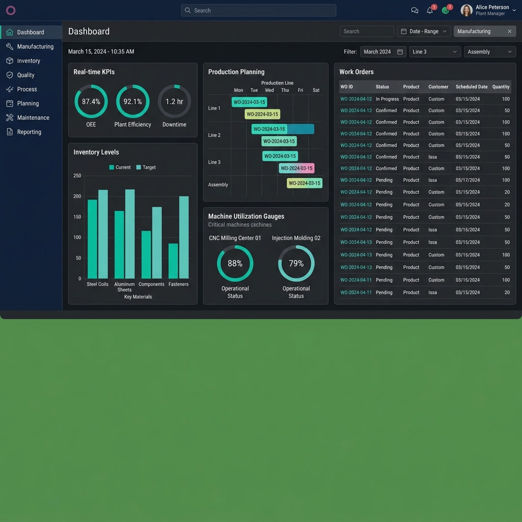SteelWorks ERP — Manufacturing Suite