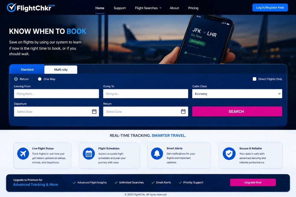 FlightChkr - Smart Flight Price & Tracking Platform