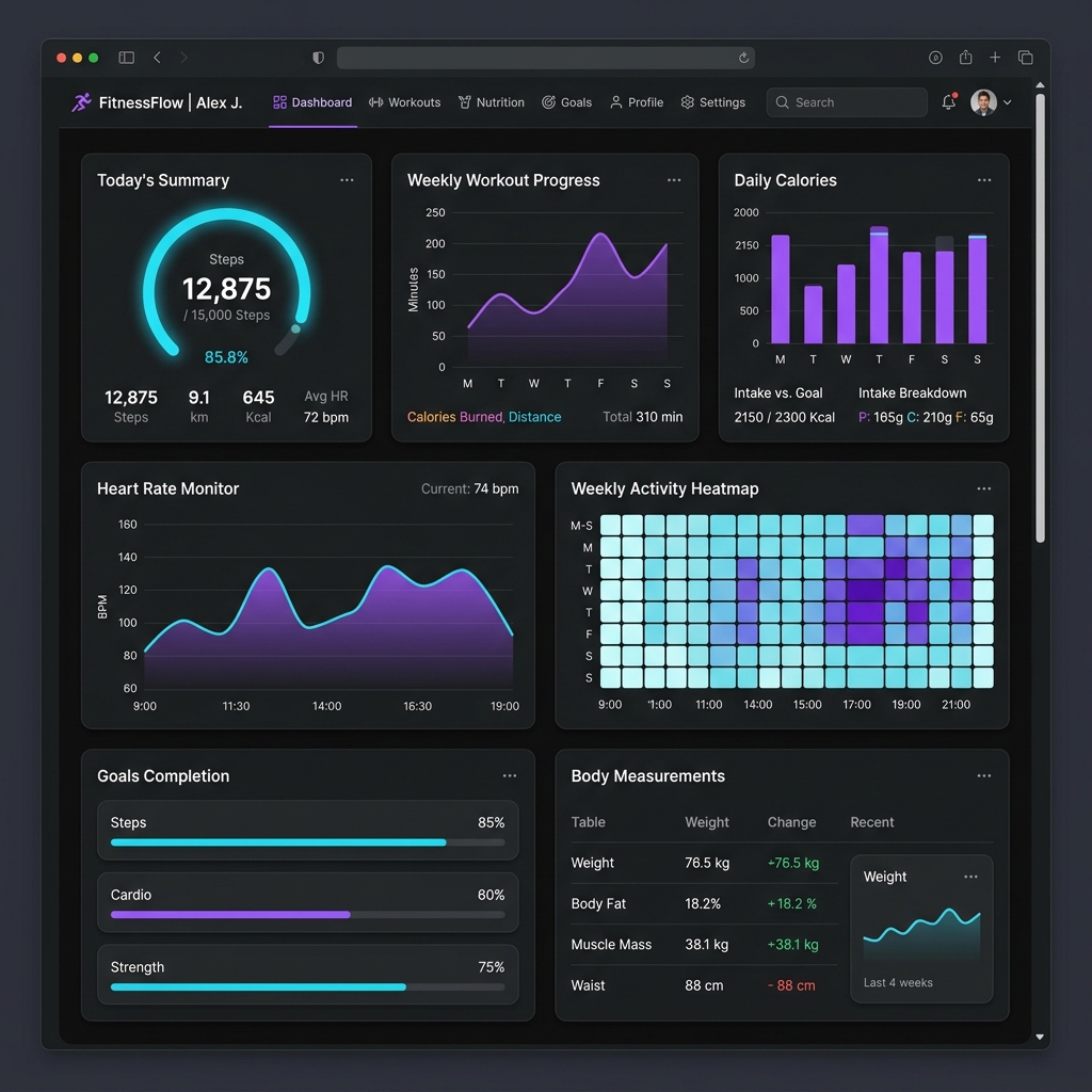 PulseTrack — Fitness Tracker Dashboard